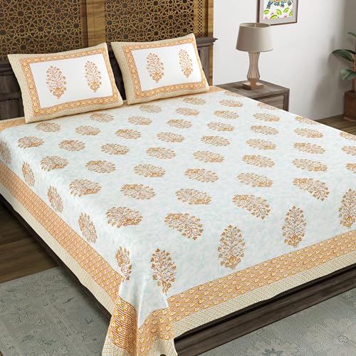 Hand Block Printed Cotton Bedsheet