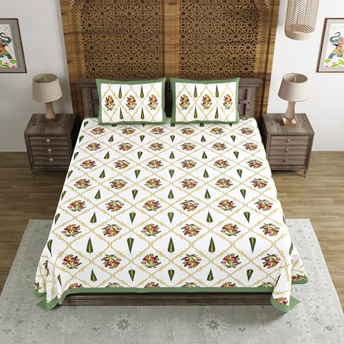 Hand Block Printed Cotton Bedsheet