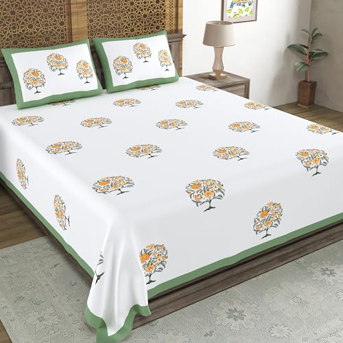 Hand Block Printed Cotton Bedsheet