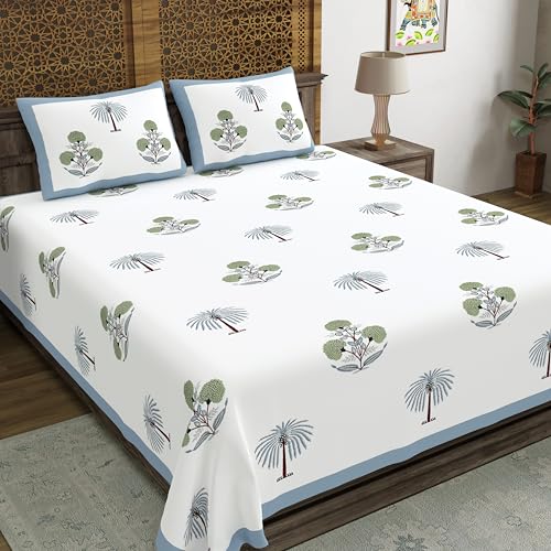 Hand Block Printed Cotton Bedsheet