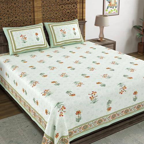 Hand Block Printed Cotton Bedsheet