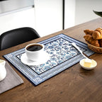 Indigo Block Print Dining Placemats