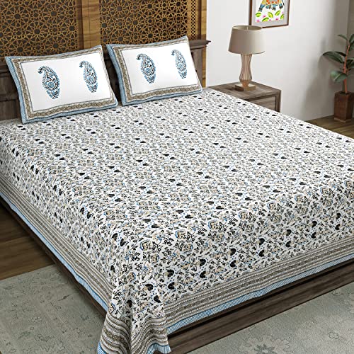 Hand Block Printed Cotton Bedsheet