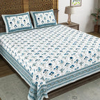 Hand Block Printed Cotton Bedsheet