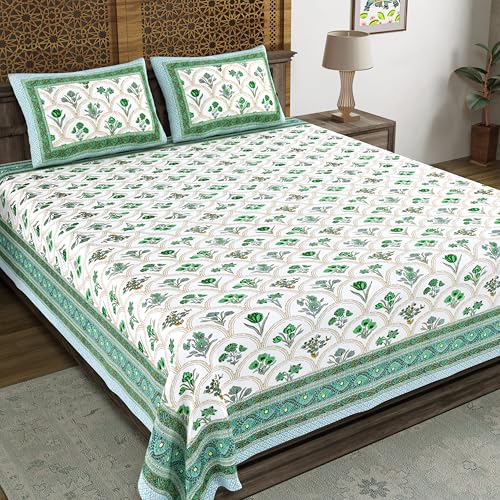 Hand Block Printed Cotton Bedsheet