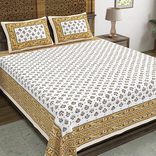 Hand Block Printed Cotton Bedsheet