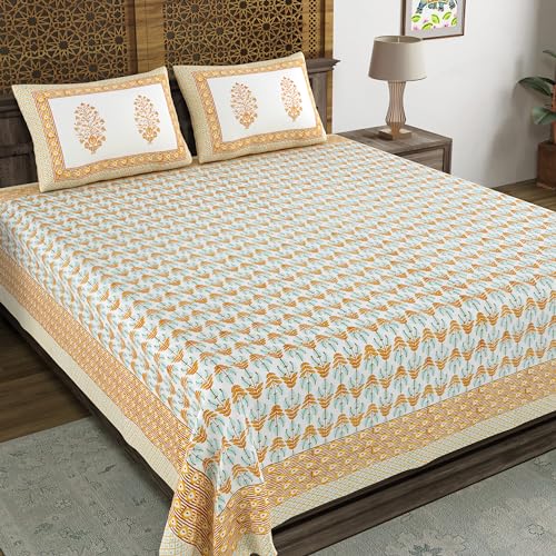 Hand Block Printed Cotton Bedsheet