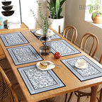 Indigo Block Print Dining Placemats