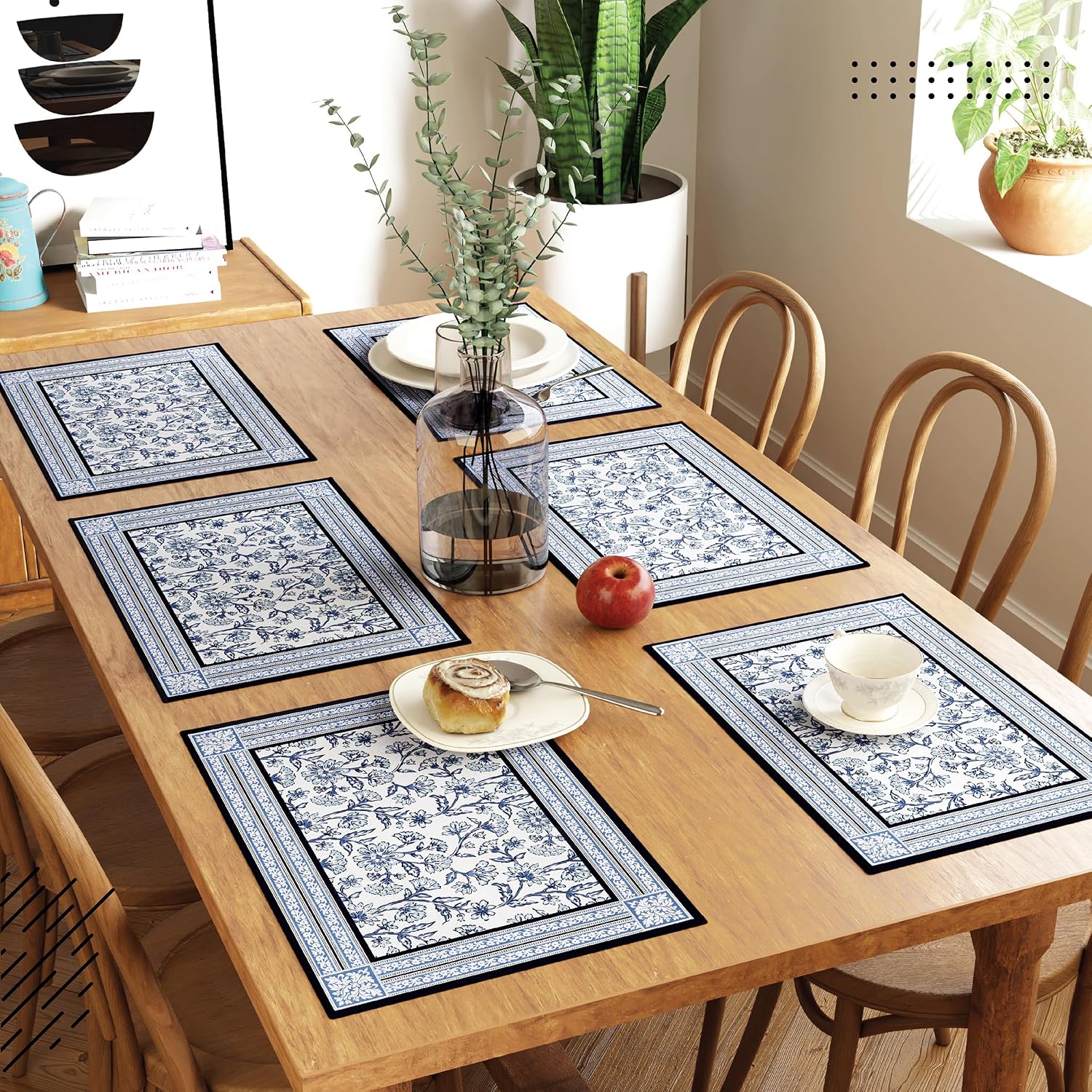 Indigo Block Print Dining Placemats