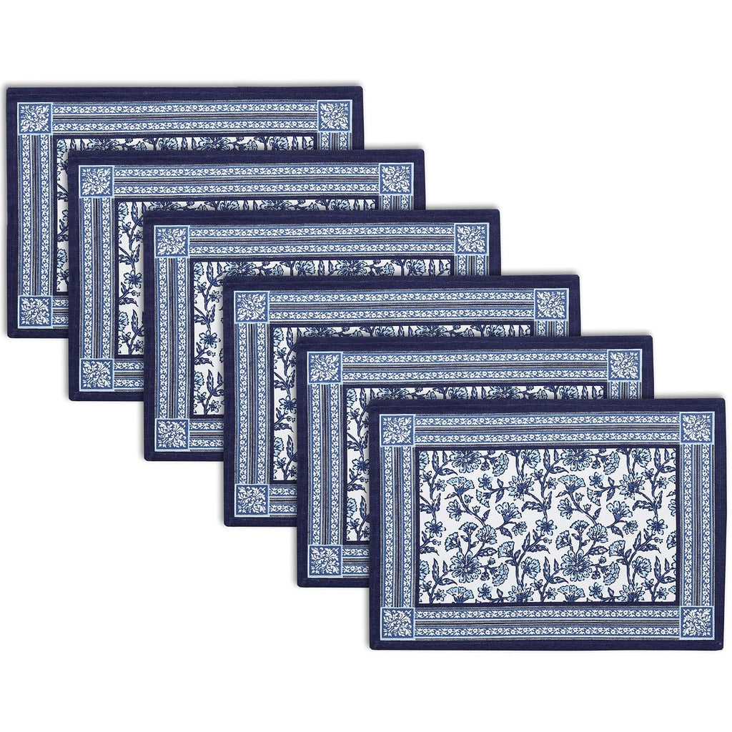Indigo Block Print Dining Placemats