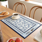 Indigo Block Print Dining Placemats