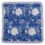 Hand Block Printed Blue Cushion Cover - Sanganeri Floral Pillow Cover